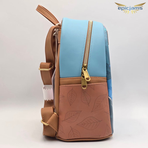 Loungefly Disney Pocahontas Meeko Flit Riverbend Blue Mini Backpack Bag New - Picture 4 of 7